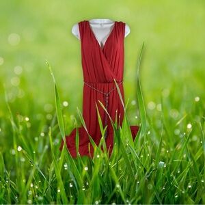 New Directions Women’s Red Maxi Dress Size XL NWT